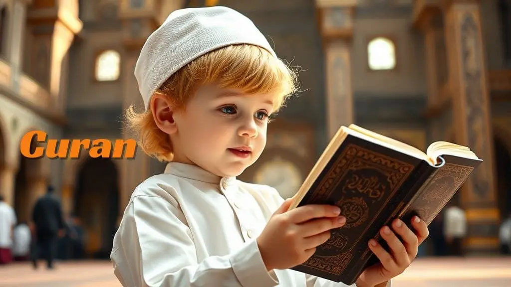 Student reading the Quran